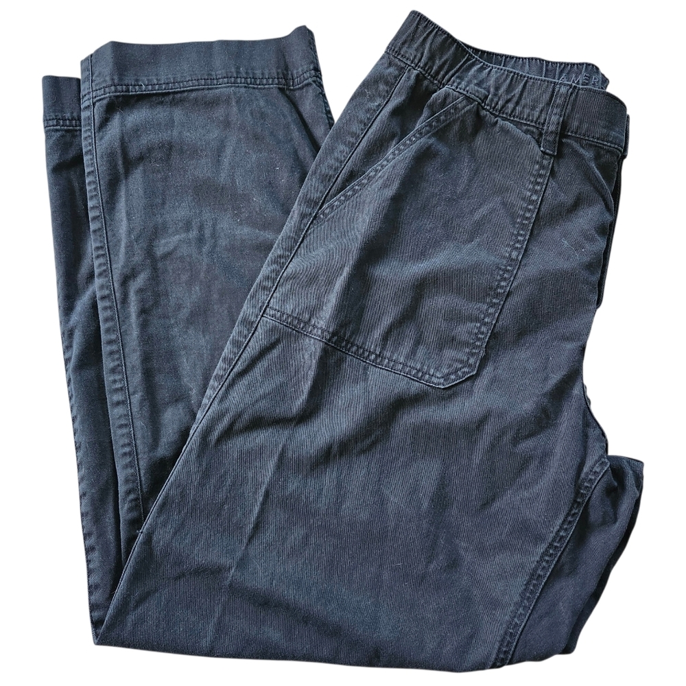 American Eagle Black Ex-Boyfriend Relaxed Fit Utility Pants. Sz. M